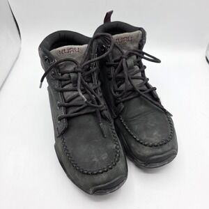 Kuru Quest Boots Womens 7 Black Leather Hiking Outdoor Orthotic Comfort Cushion